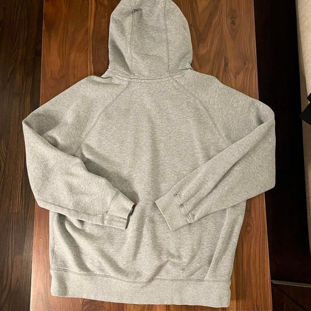Nike Embroidered Hoodie Grey Loungewear Sweatshirt XL - Picture 2 of 5